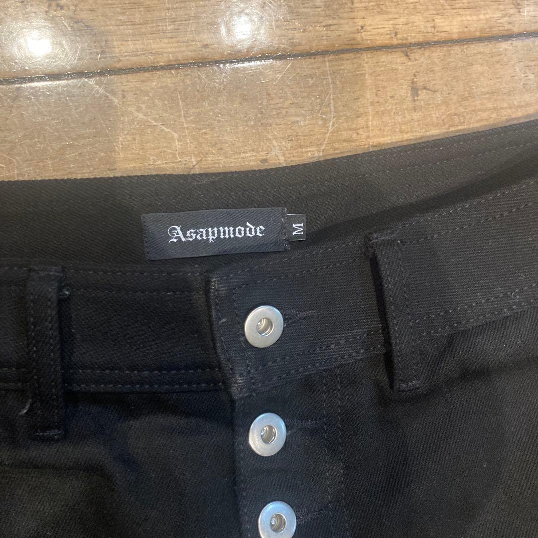 パンツ ASAPMODE Raw Stacked Loose Fit Jeans