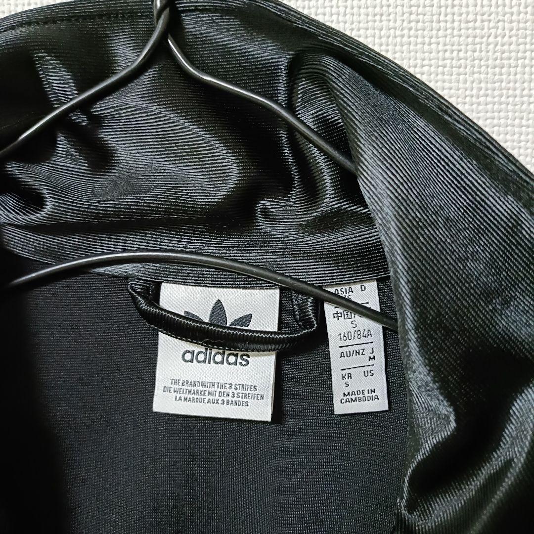 アディダス 黒 フィッティド トラックジャケット ファイヤーバードジャージM