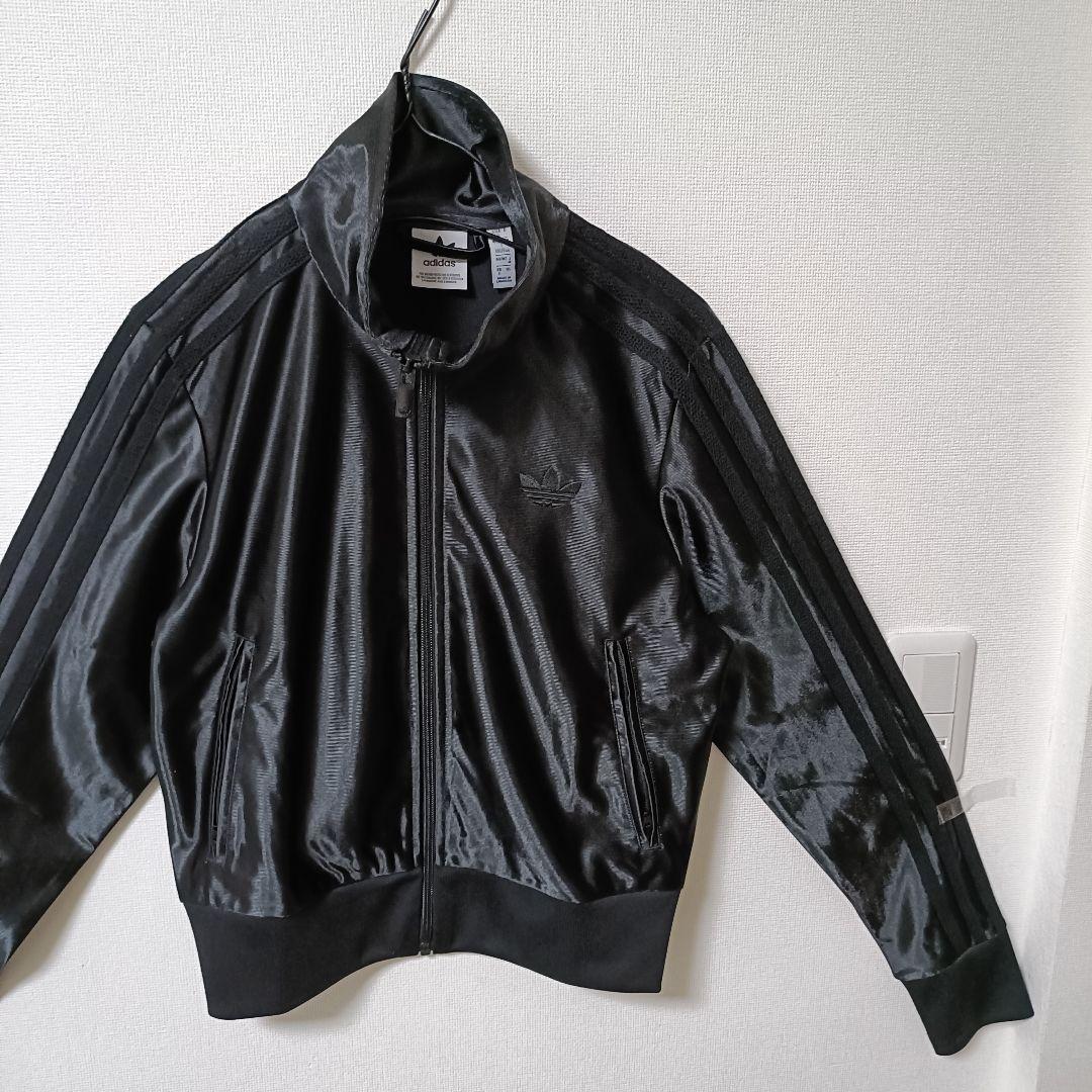 アディダス 黒 フィッティド トラックジャケット ファイヤーバードジャージM