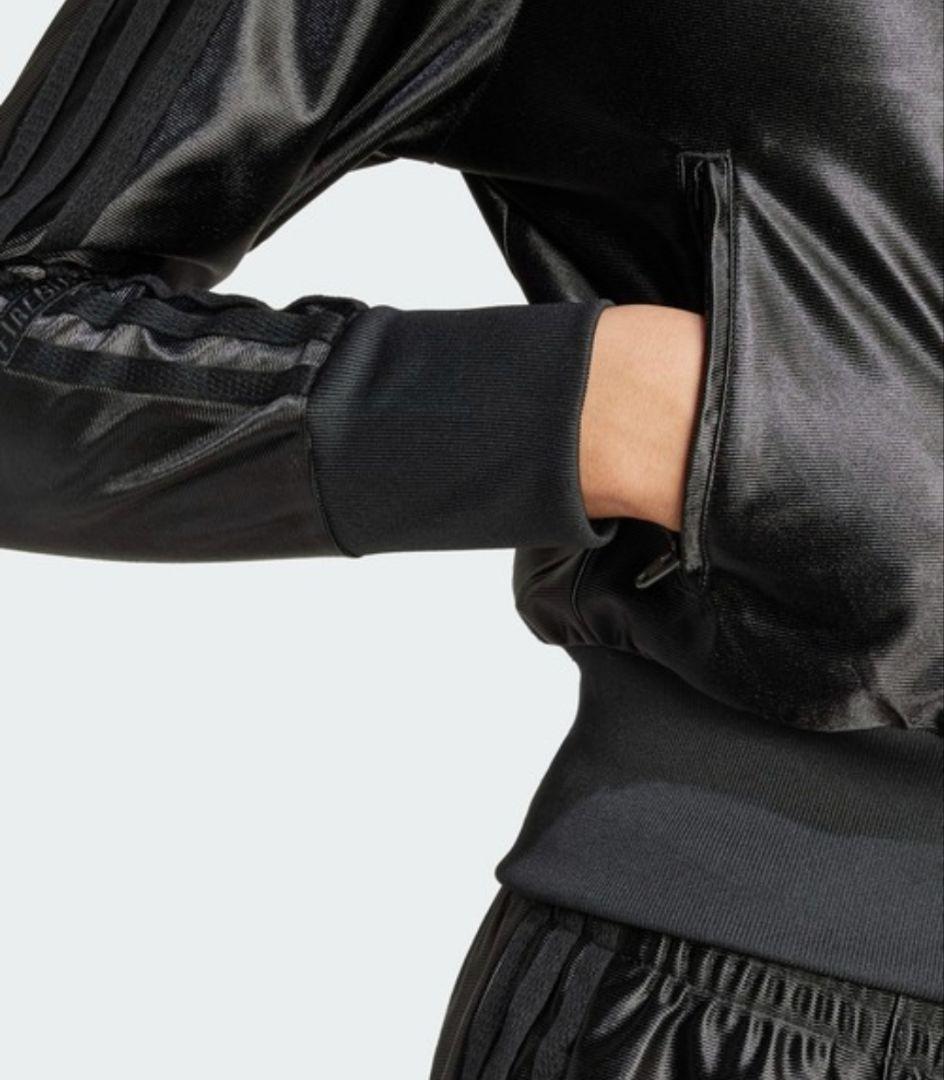 アディダス 黒 フィッティド トラックジャケット ファイヤーバードジャージM