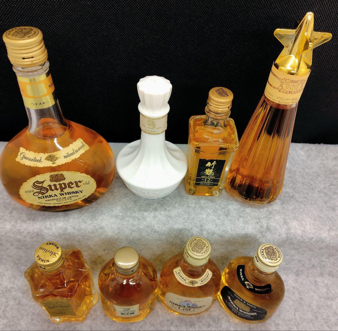 あ*︎様 未開栓 鶴 竹鶴12年 スーパーニッカ Ｇ＆Ｇ など8本 ミニボトル