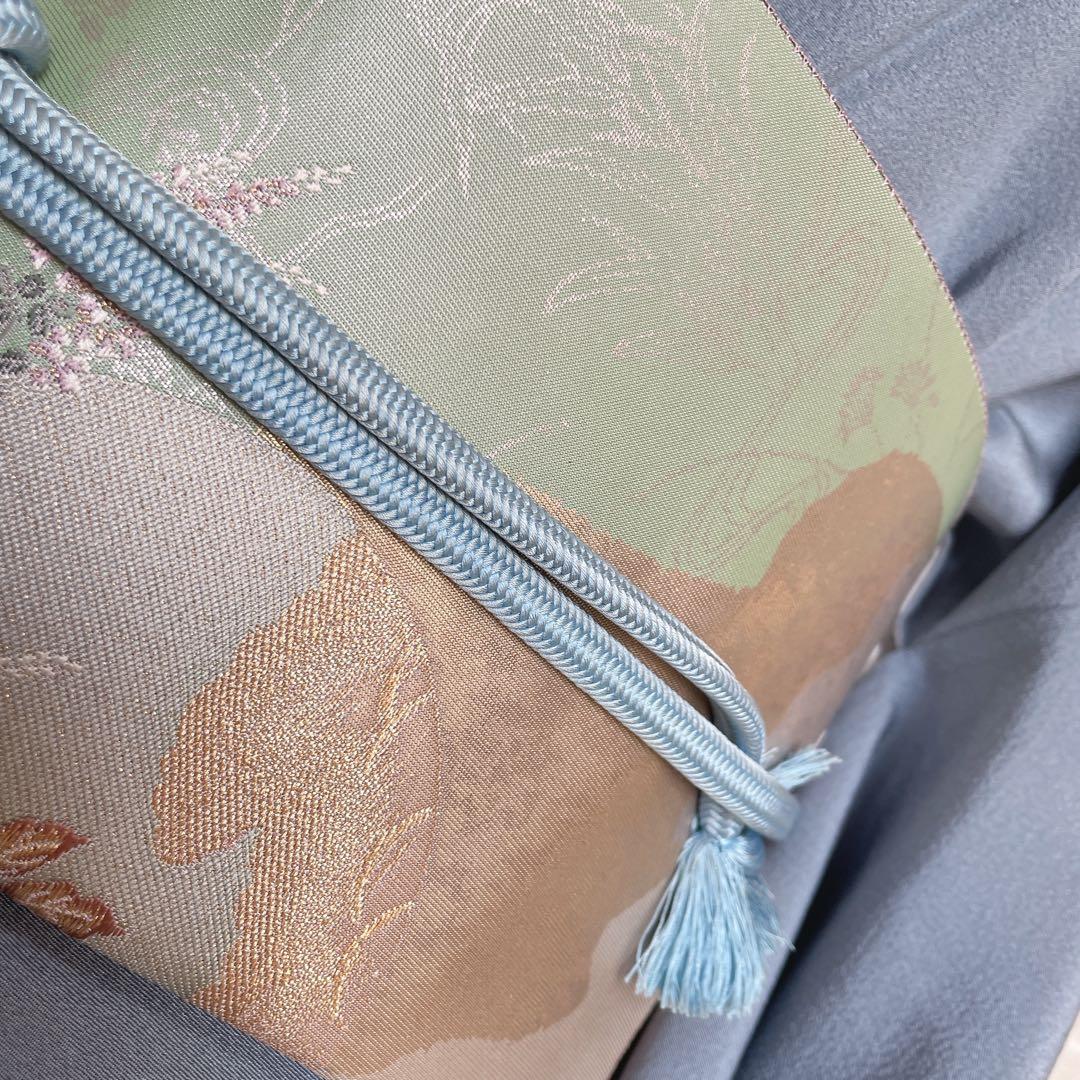 訪問着　フルセット　梅　梅の木　貝桶　地紙　金駒刺繍　金彩　入学式　卒業式　Q2