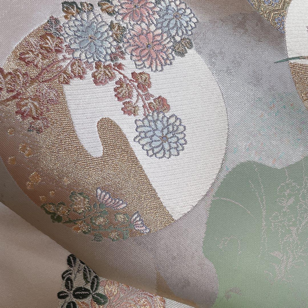 訪問着　フルセット　梅　梅の木　貝桶　地紙　金駒刺繍　金彩　入学式　卒業式　Q2