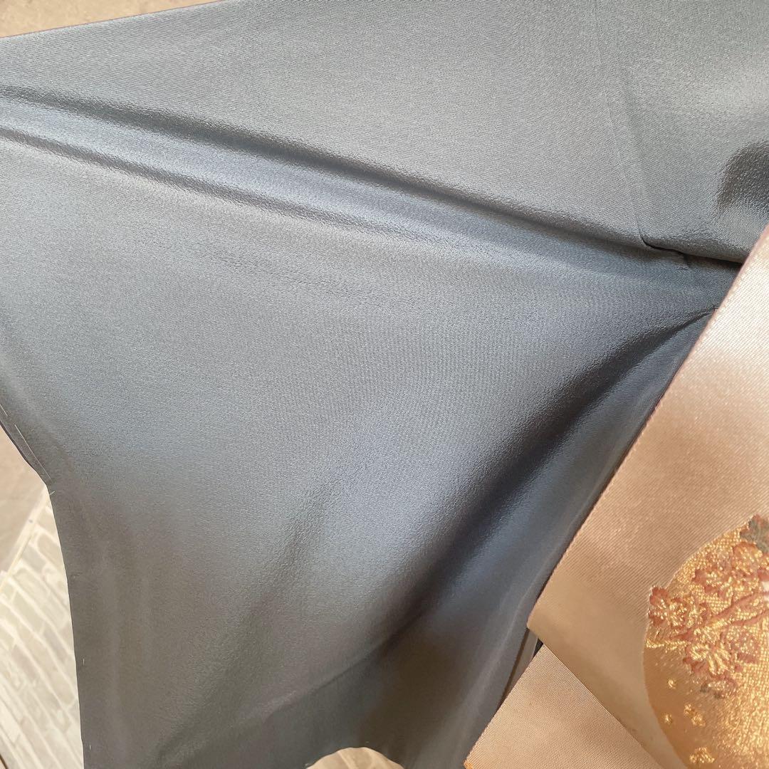 訪問着　フルセット　梅　梅の木　貝桶　地紙　金駒刺繍　金彩　入学式　卒業式　Q2