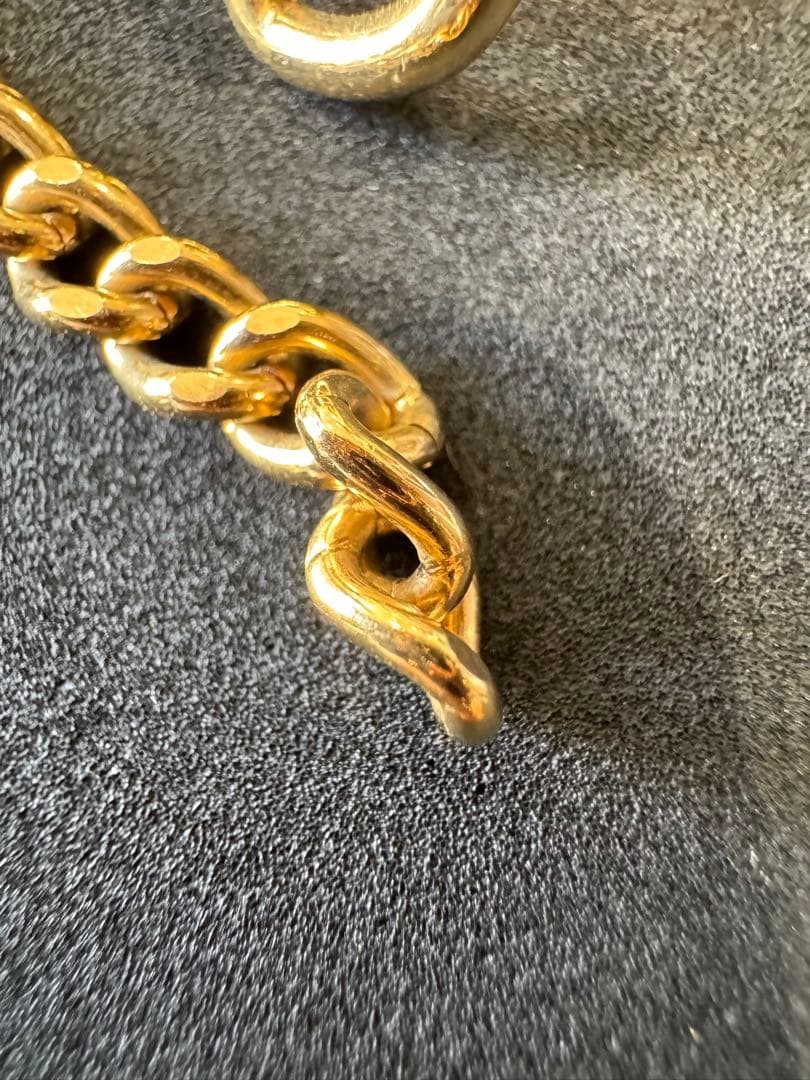 ルイヴィトン ジャンク アコルディオン　ストラップ　チェーン　長財布　ゴールド