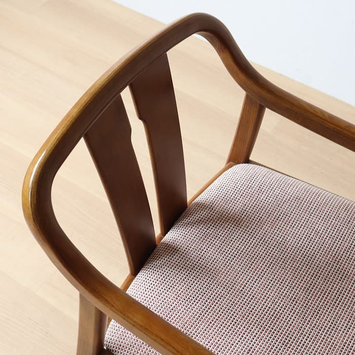 オールド カリモク アームチェア レトロ 肘付イス ④