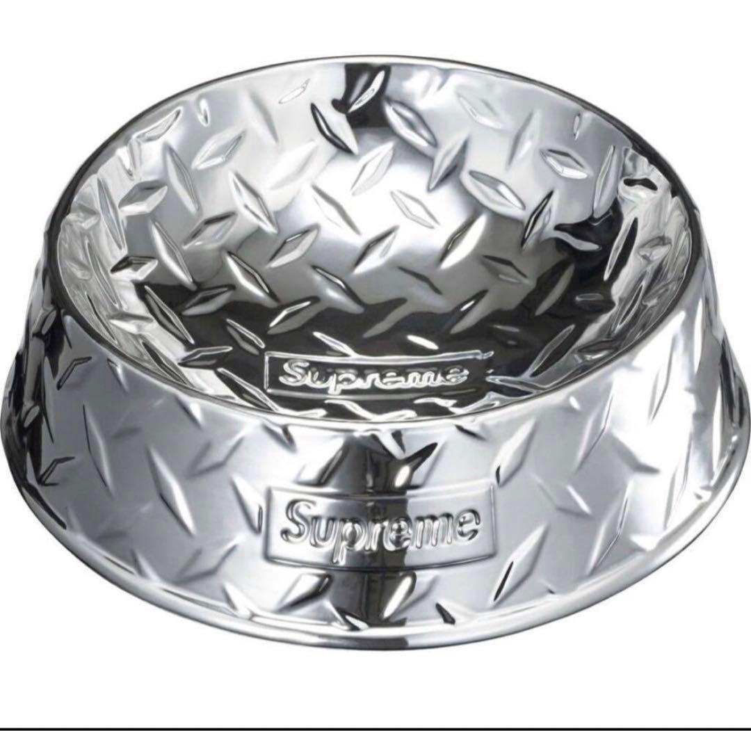食器・餌やり・水やり用品 Supreme Diamond Plate Dog Bowl Silver