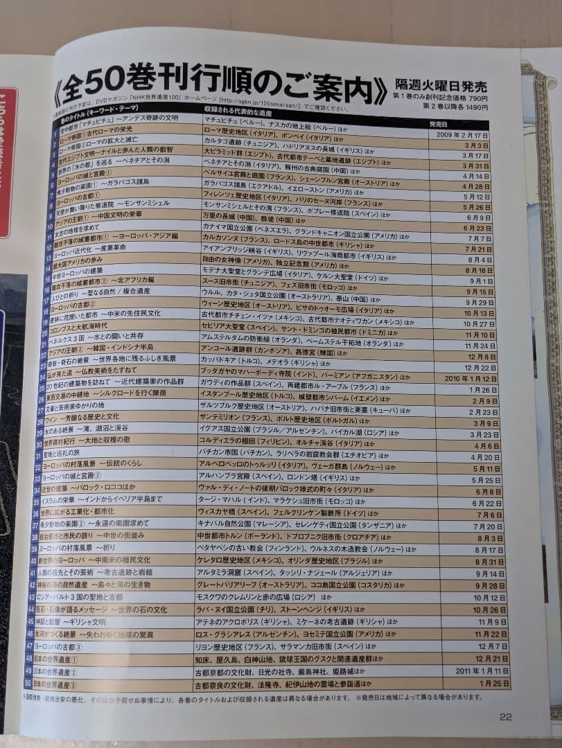 NHK世界遺産100　DVD　全巻セット　予約特典DVD付