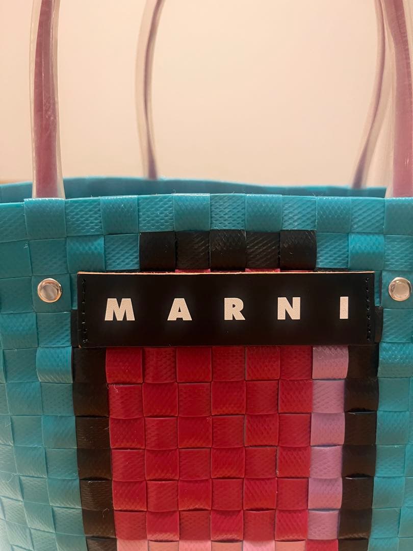 MARNIマーケット アイスクリームデザイン かごバッグ