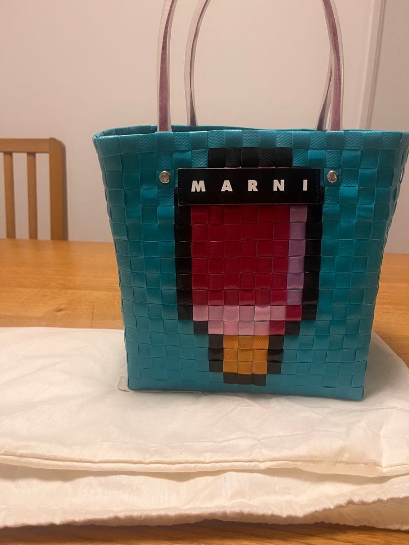 MARNIマーケット アイスクリームデザイン かごバッグ
