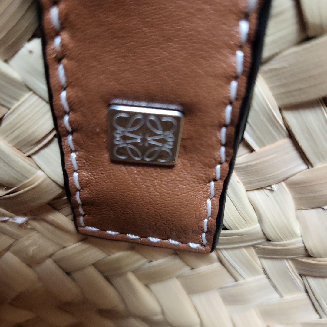 LOEWE かごバッグ ナチュラル/ブラウン　美品です✨