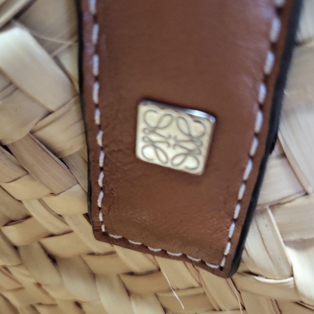 LOEWE かごバッグ ナチュラル/ブラウン　美品です✨