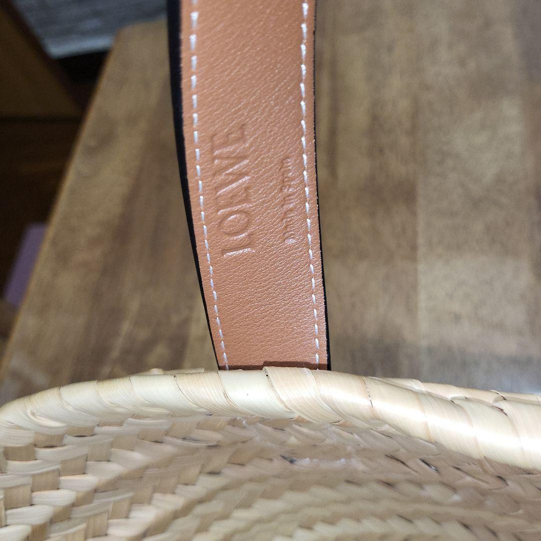 LOEWE かごバッグ ナチュラル/ブラウン　美品です✨