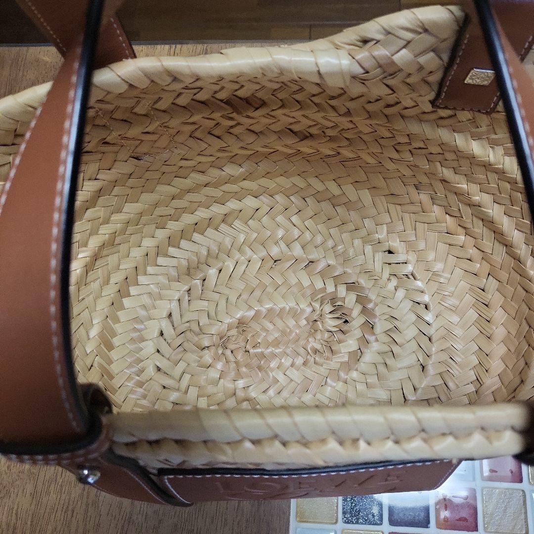 LOEWE かごバッグ ナチュラル/ブラウン　美品です✨