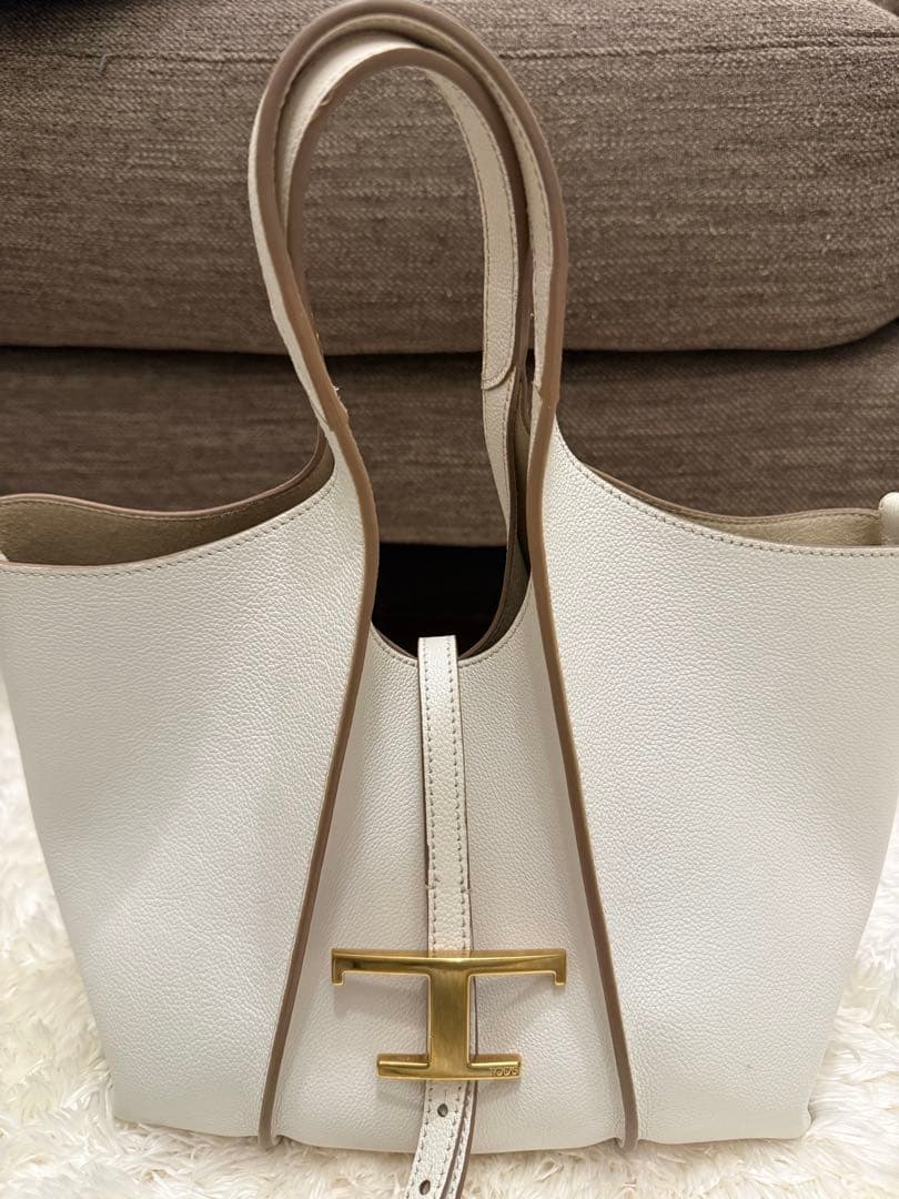 TOD'S トッズ ハンドバッグ Tタイムレス ミニ ホワイト