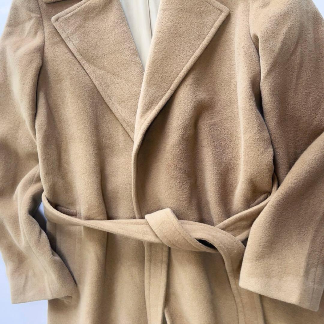 RALPH LAURENベルト付アンゴラウールロングコート 11号 キャメル