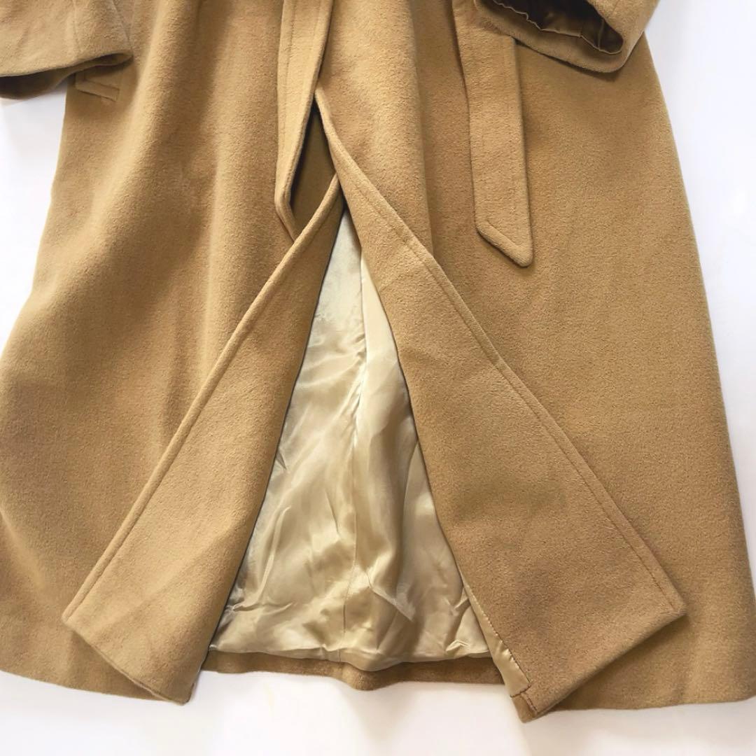 RALPH LAURENベルト付アンゴラウールロングコート 11号 キャメル