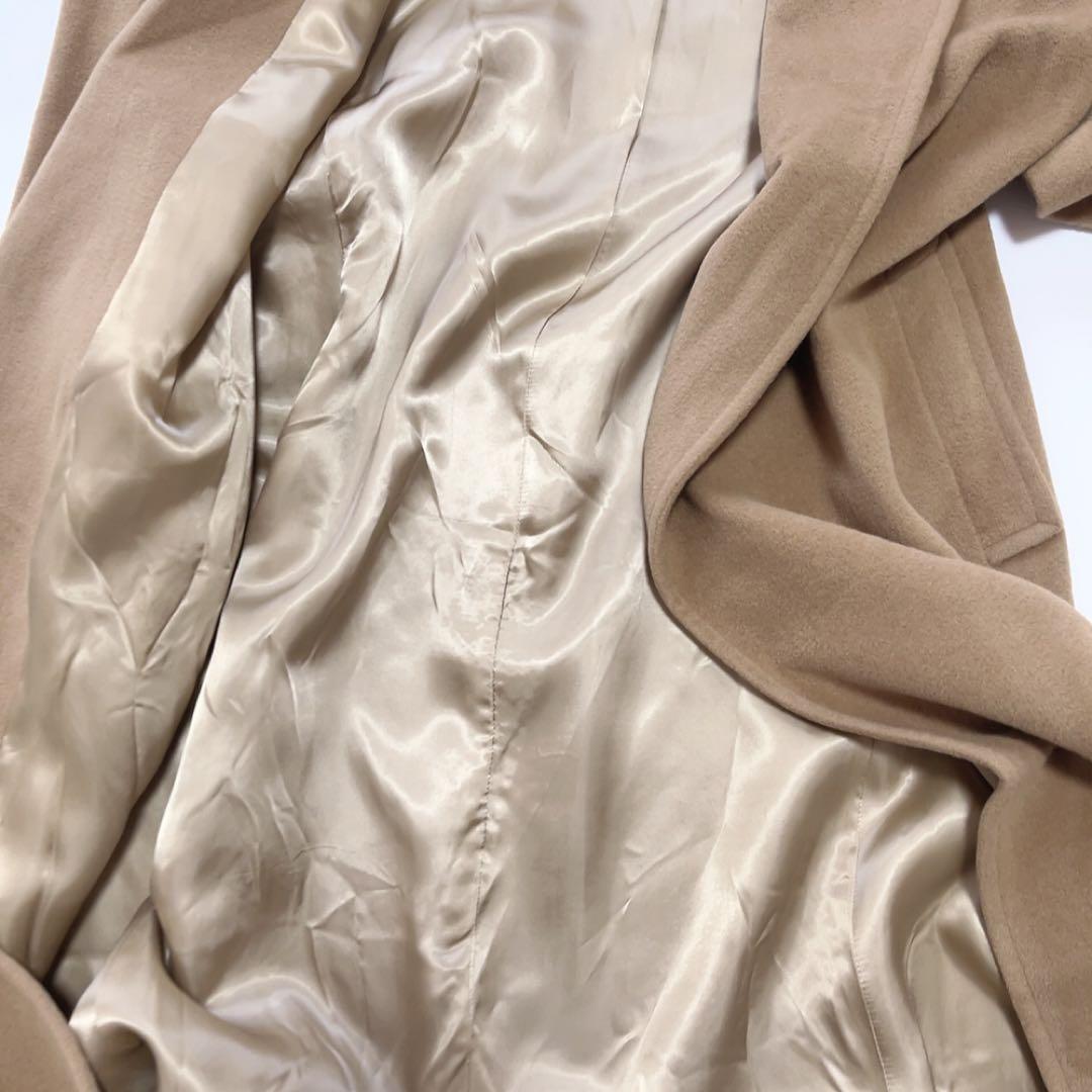 RALPH LAURENベルト付アンゴラウールロングコート 11号 キャメル