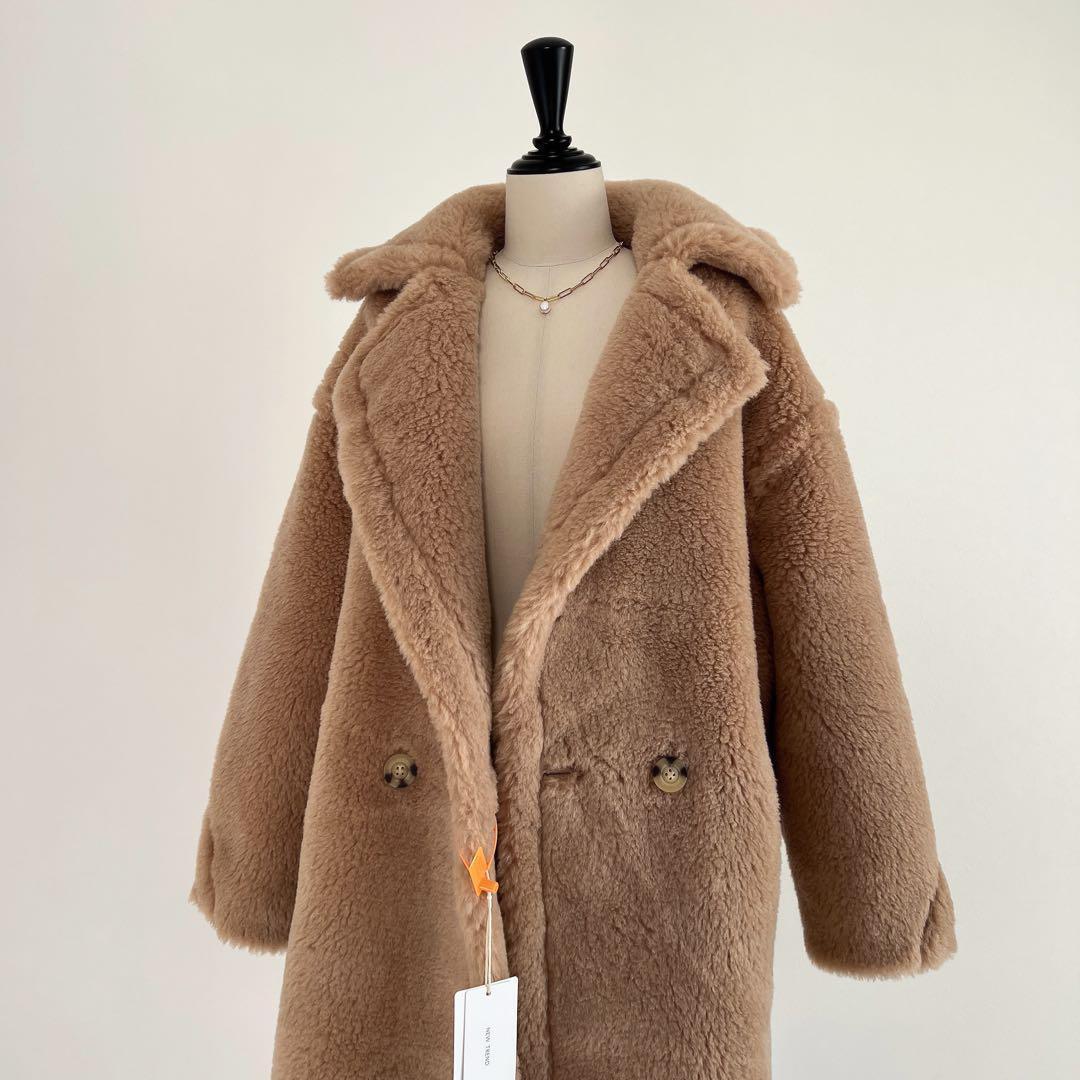 新品未使用 定番ベアロングコート テディコート ミルクティーベージュ