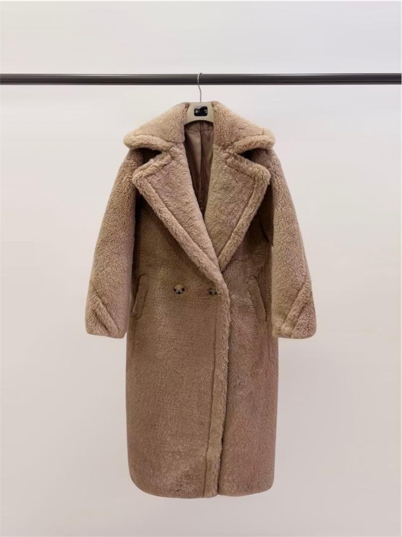 新品未使用 定番ベアロングコート テディコート ミルクティーベージュ