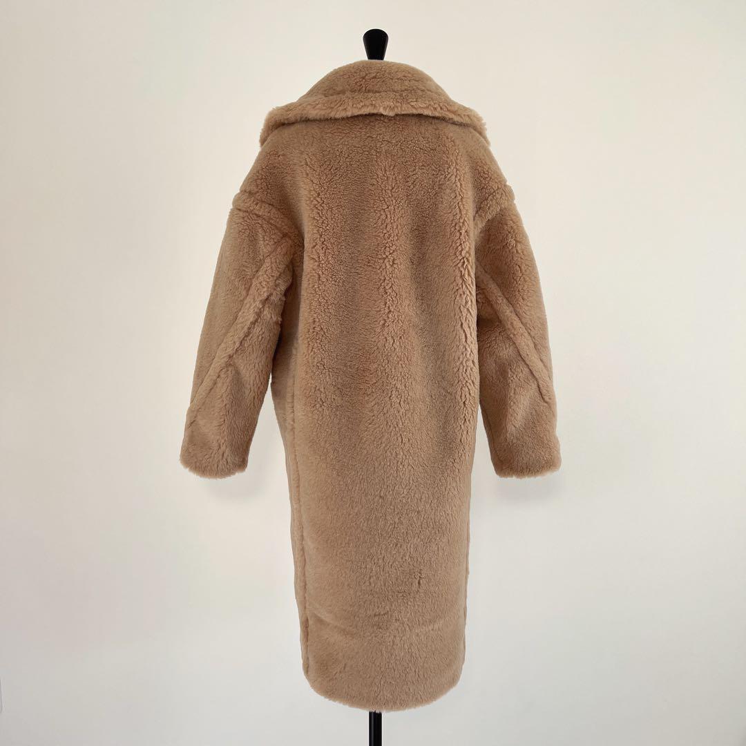 新品未使用 定番ベアロングコート テディコート ミルクティーベージュ