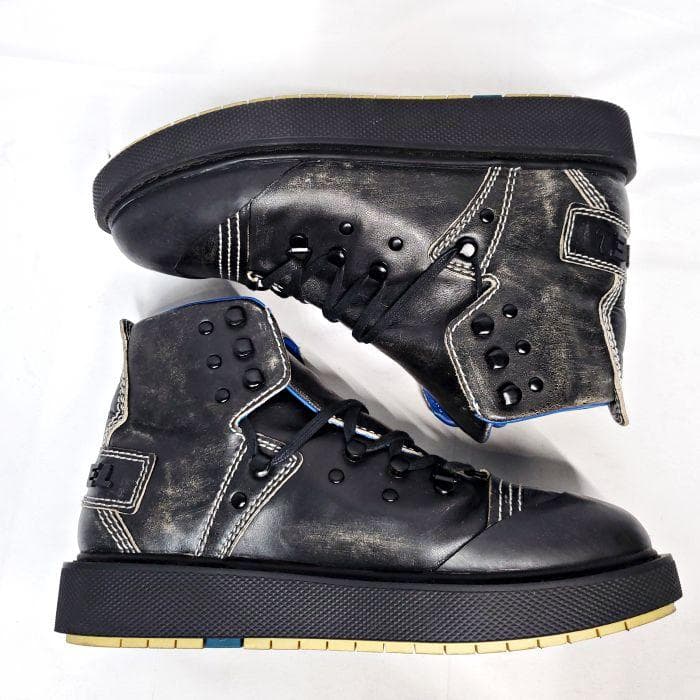 Diesel ディーゼル ダメージ加工 レースアップ レザー ブーツ
