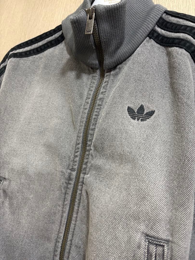 【美品・希少品】adidas original グレー ジップアップジャケット