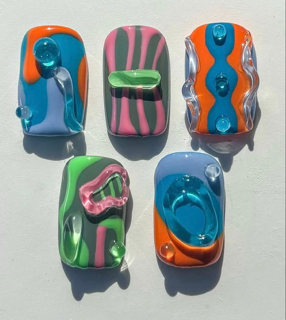 ごまだんごです カラフルネイルチップセット