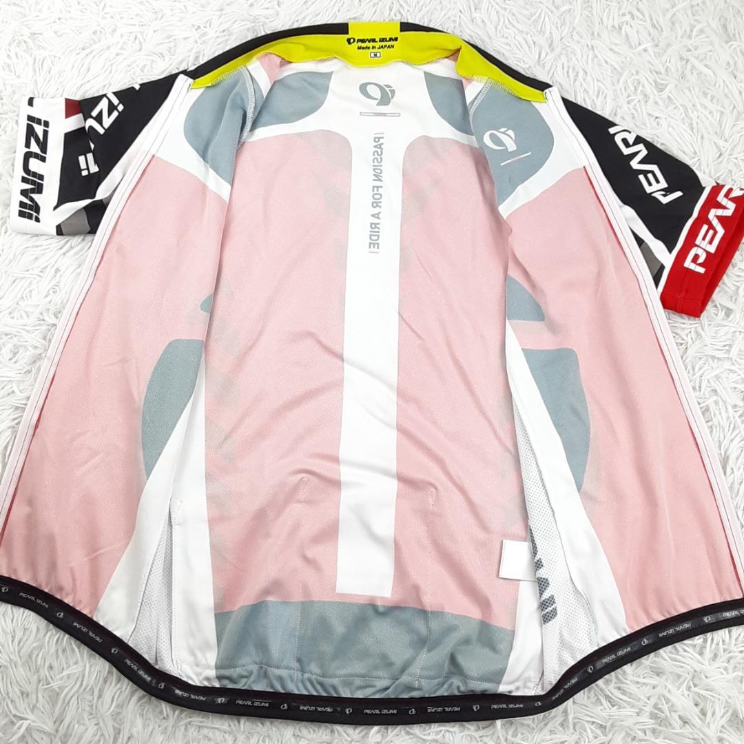 美品◎PEARL IZUMI SHIMANO サイクリングウェア上下セット 赤黒