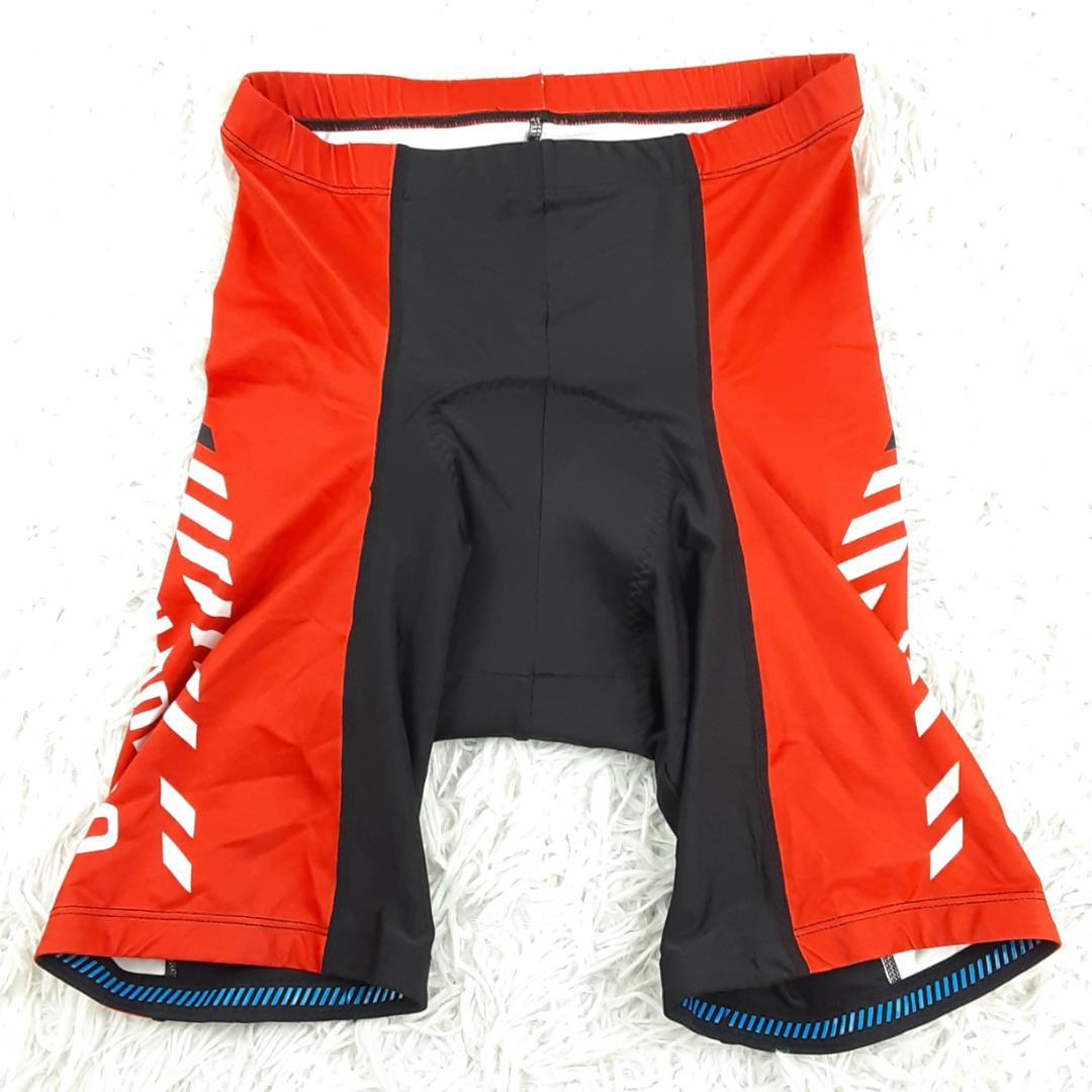 美品◎PEARL IZUMI SHIMANO サイクリングウェア上下セット 赤黒