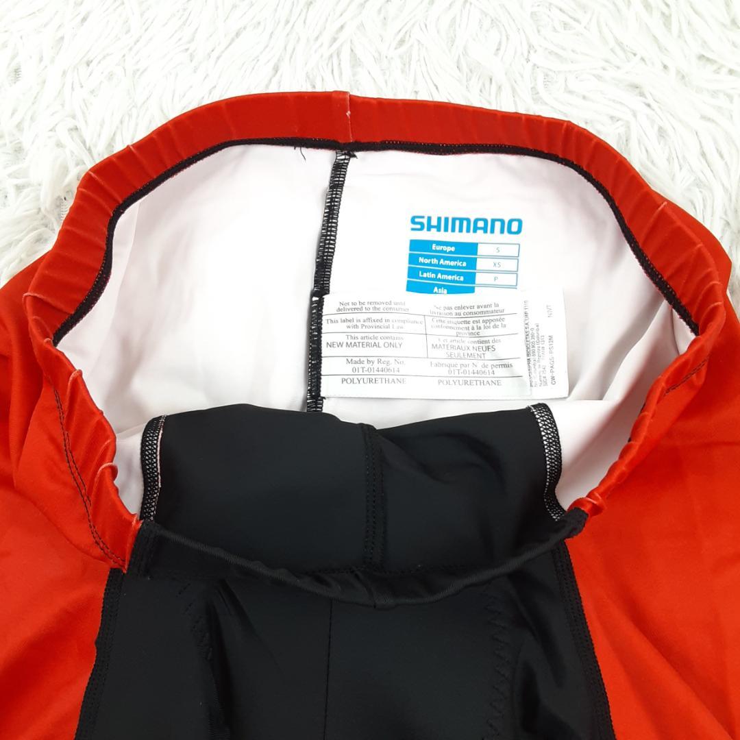 美品◎PEARL IZUMI SHIMANO サイクリングウェア上下セット 赤黒