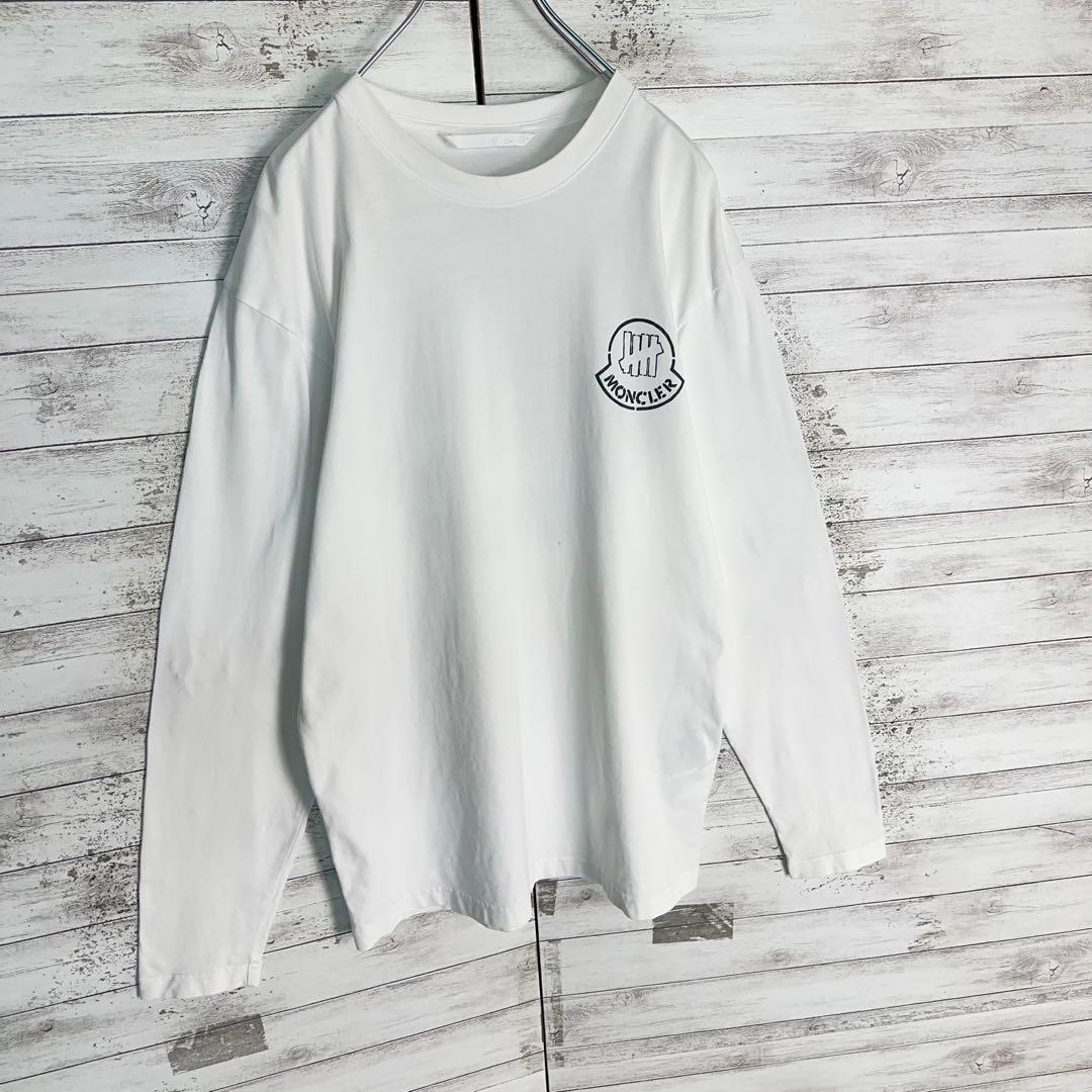 11638【QR確認済み】モンクレール　バックプリント長袖tシャツ　白