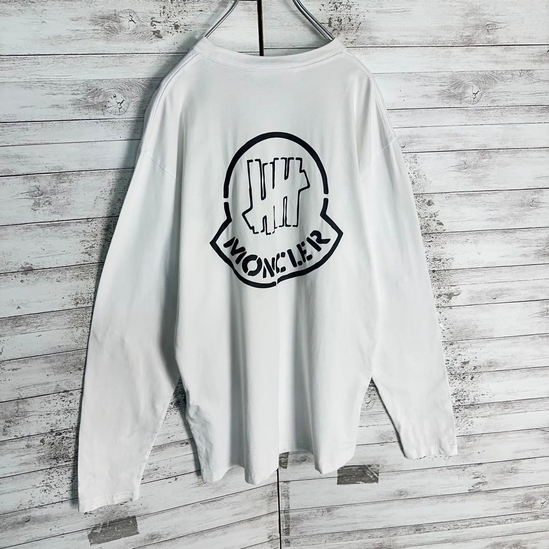 11638【QR確認済み】モンクレール　バックプリント長袖tシャツ　白