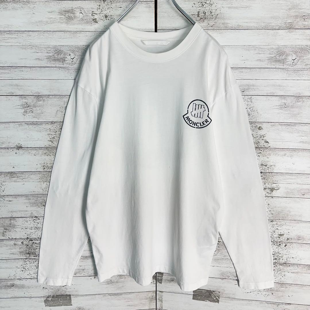 11638【QR確認済み】モンクレール　バックプリント長袖tシャツ　白