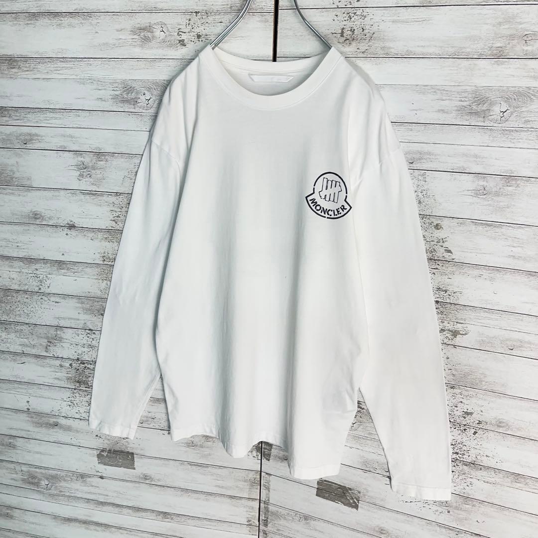 11638【QR確認済み】モンクレール　バックプリント長袖tシャツ　白