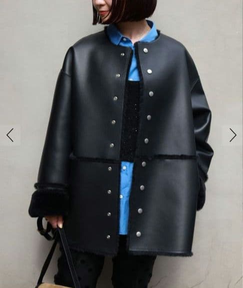 c*o様 MACPHEEフェイクムートン リバーシブルショートコート