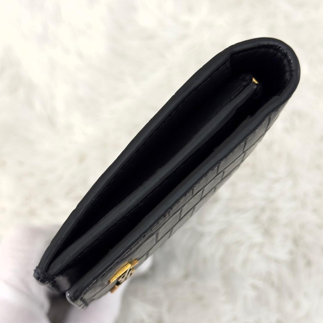 美品✨25年購入 現行 SAINTLAURENT サンローラン 財布 クロコ