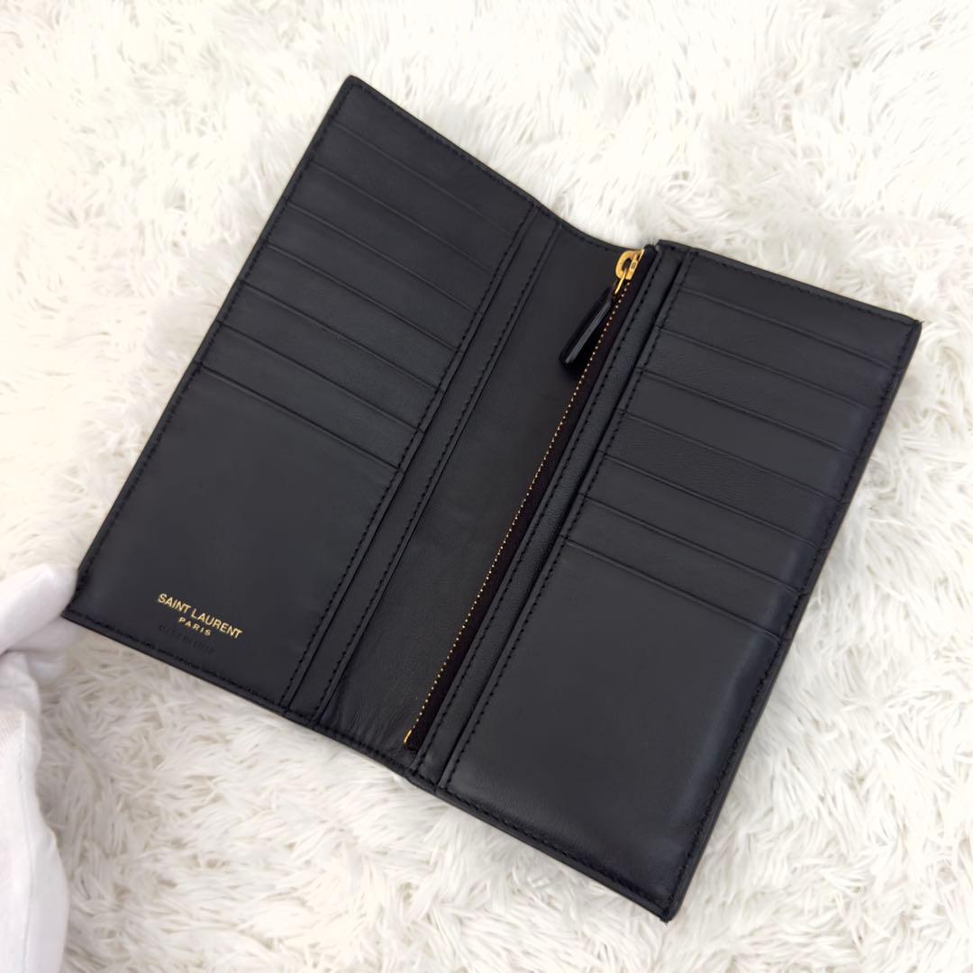 美品✨25年購入 現行 SAINTLAURENT サンローラン 財布 クロコ