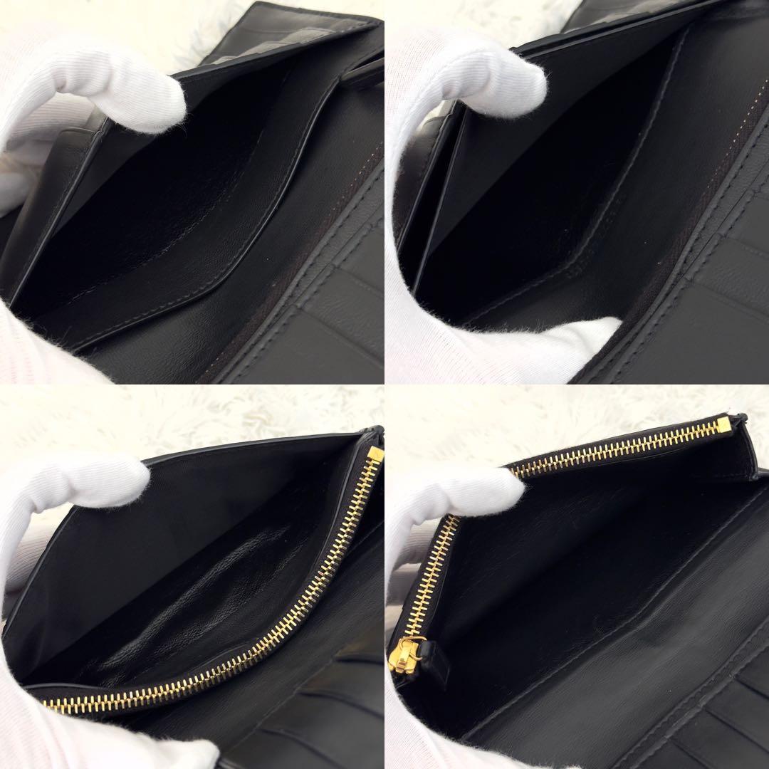 美品✨25年購入 現行 SAINTLAURENT サンローラン 財布 クロコ