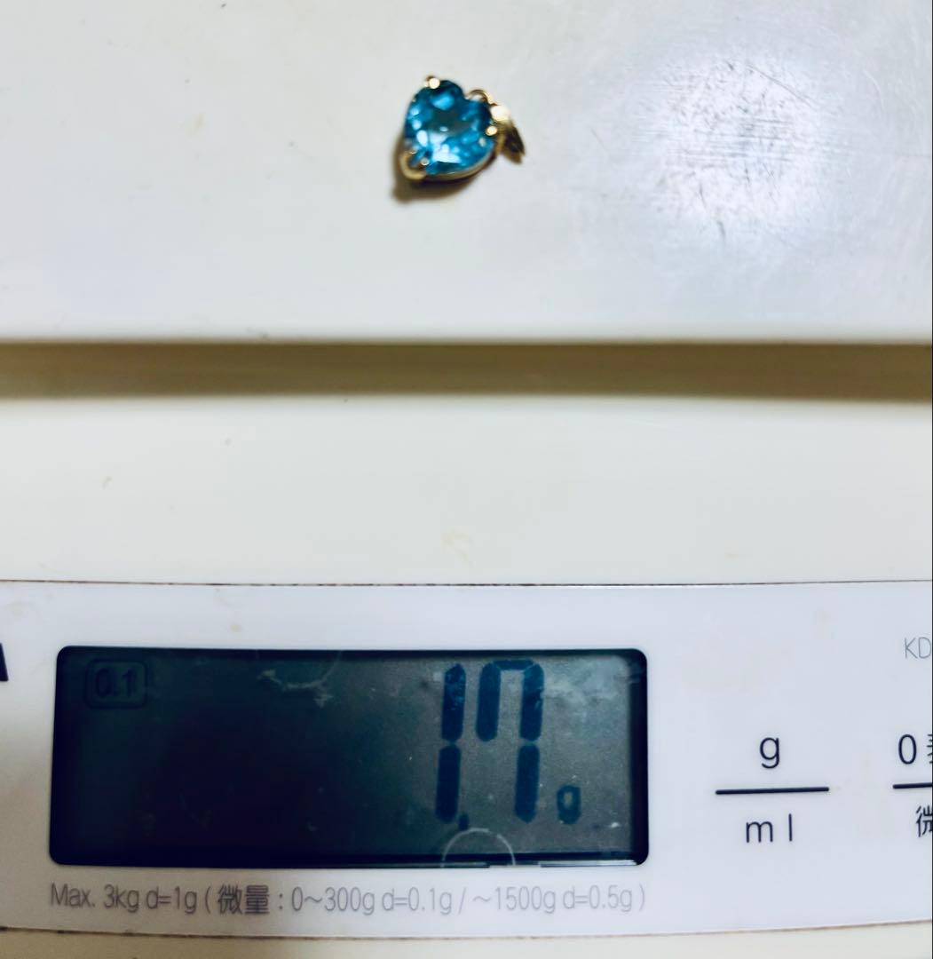 大特価！最終価格　K18 ハート型 トパーズ ペンダントトップ1.7g