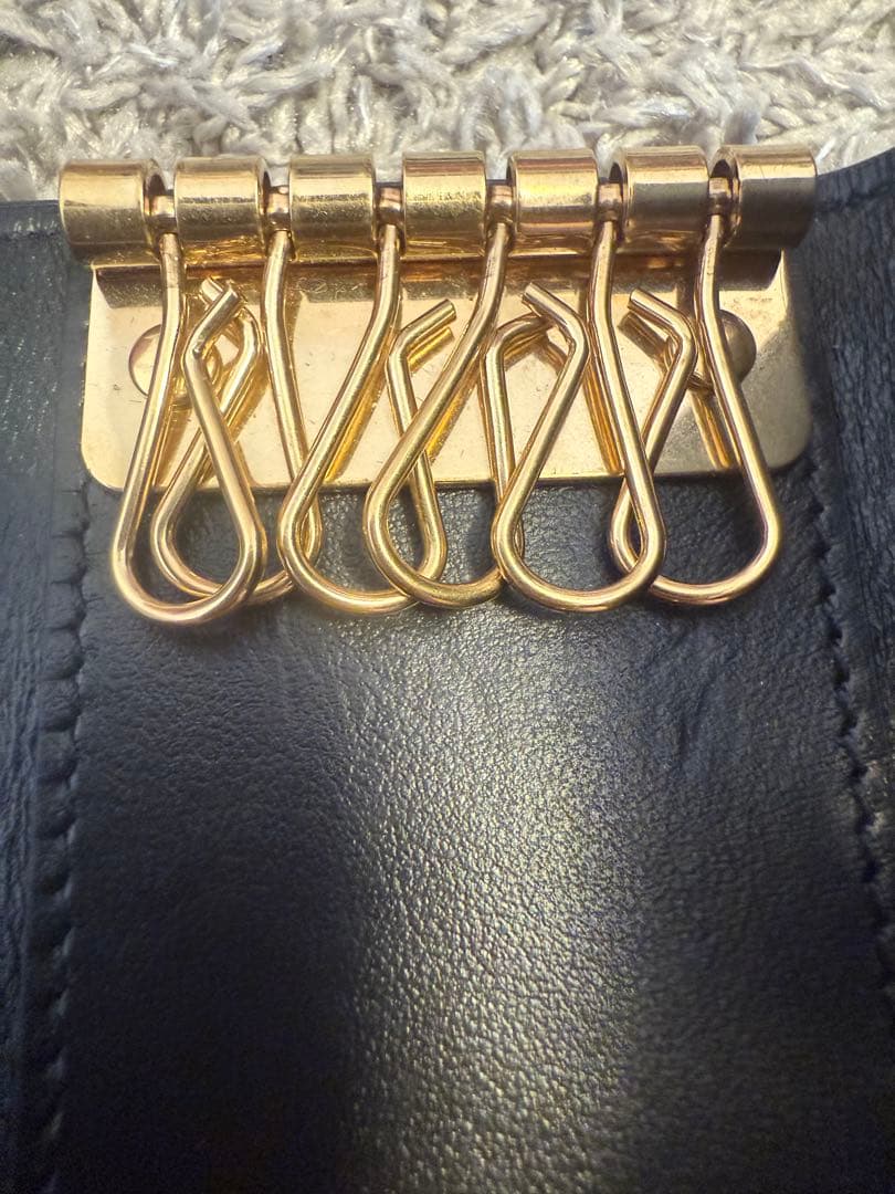 CELINE トリオンフ　キーケース ゴールドロゴ付き