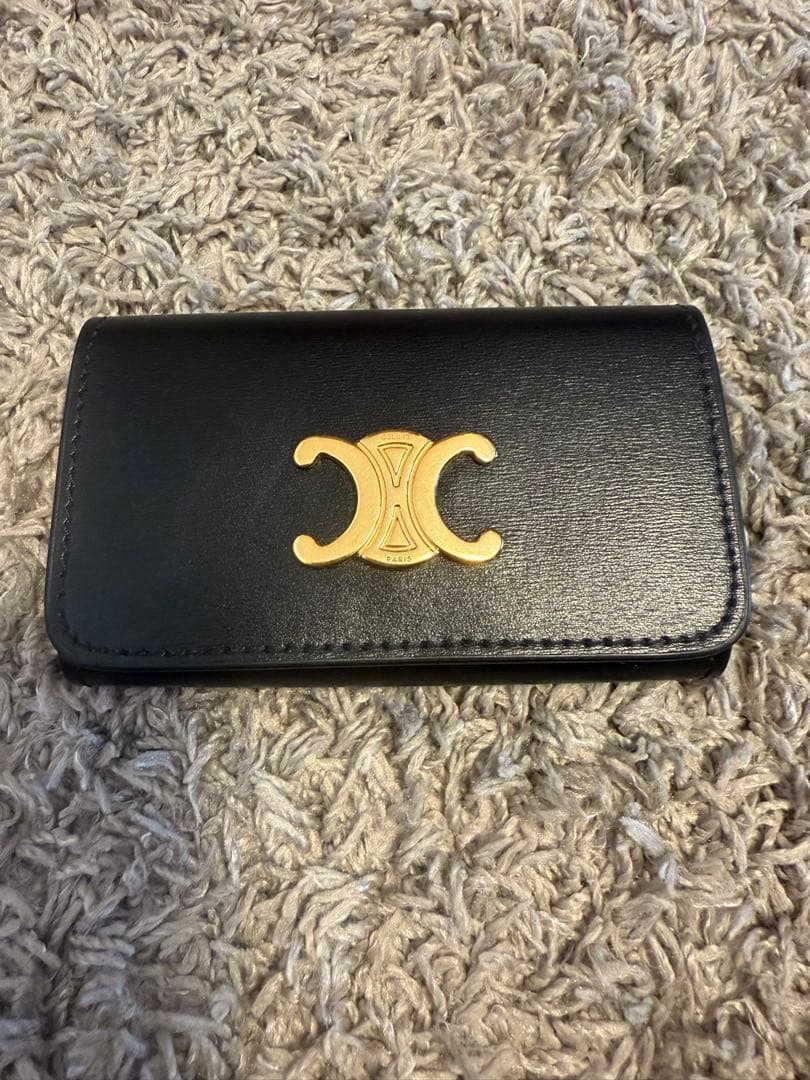 CELINE トリオンフ　キーケース ゴールドロゴ付き