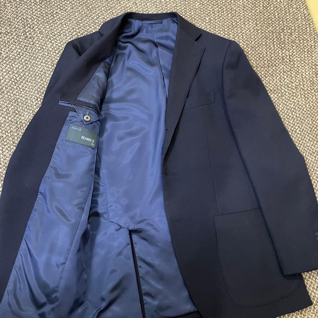 BEAMS Ｆ ビームスエフ　ネイビー　テーラードジャケット