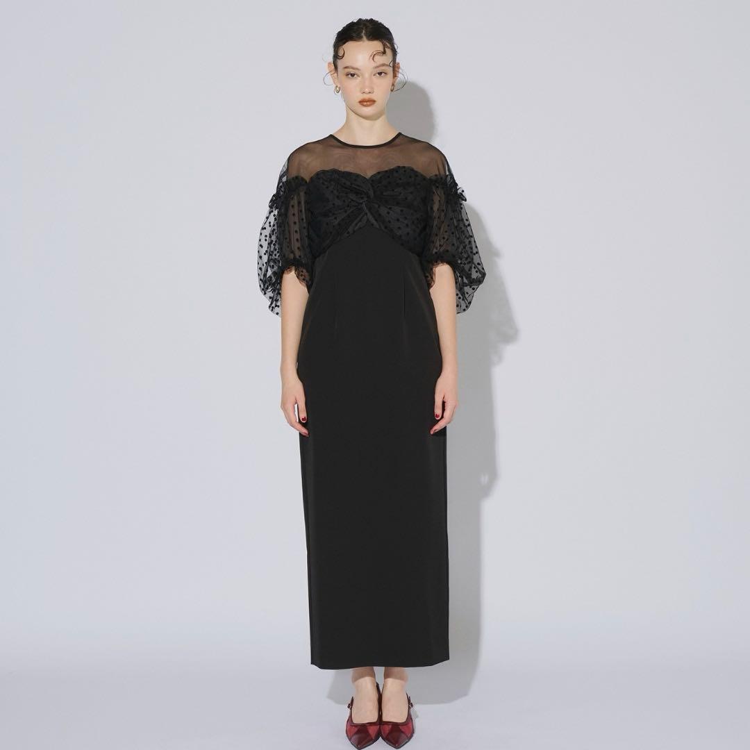 ANDRESD フロッキードットワンピース　新品未使用