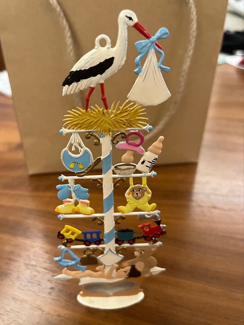 【中古】ヴィルヘルム　シュヴァイツァー　ドイツ　錫飾り　出産の木