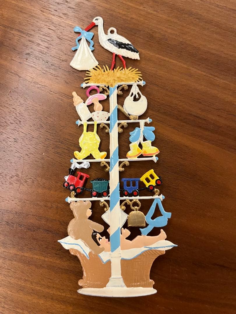 【中古】ヴィルヘルム　シュヴァイツァー　ドイツ　錫飾り　出産の木