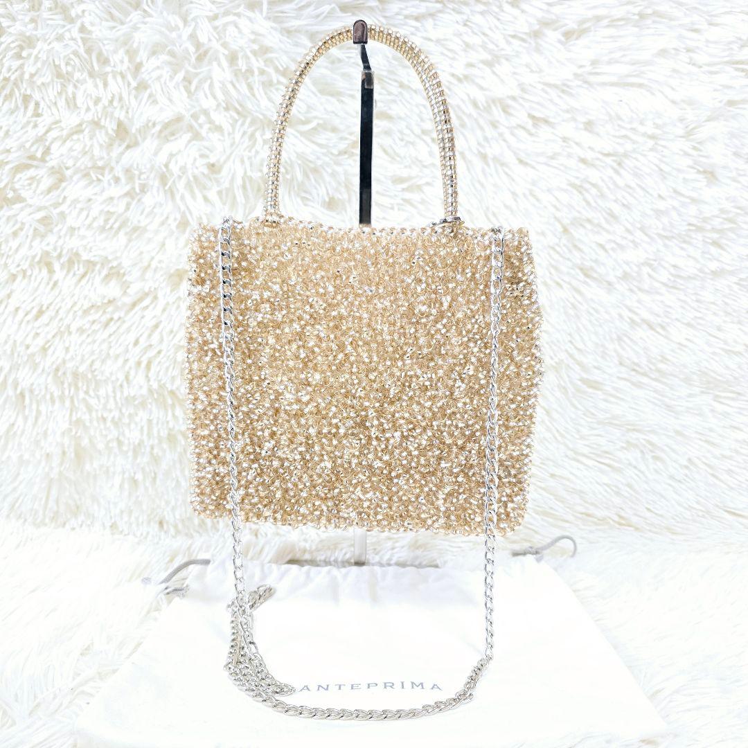 極美品✨アンテプリマ スクエア ミディアム シルバーゴールド