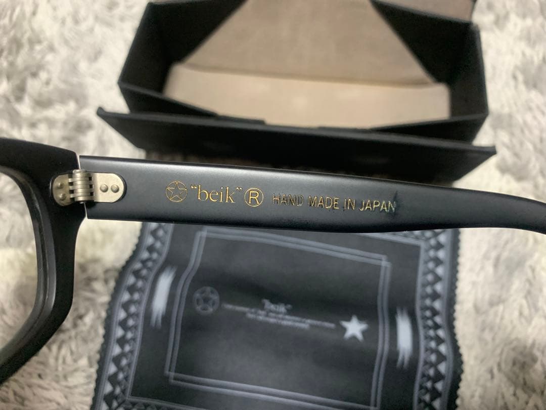 beik 伊達眼鏡 艶消しブラック