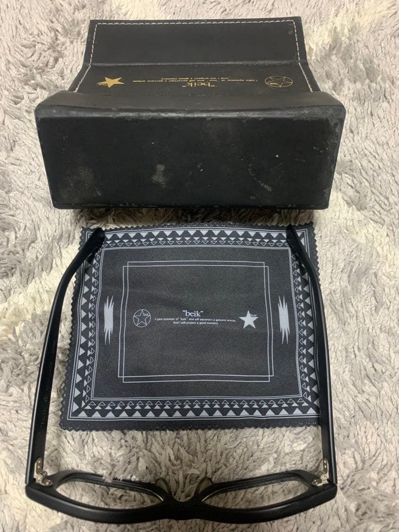 beik 伊達眼鏡 艶消しブラック