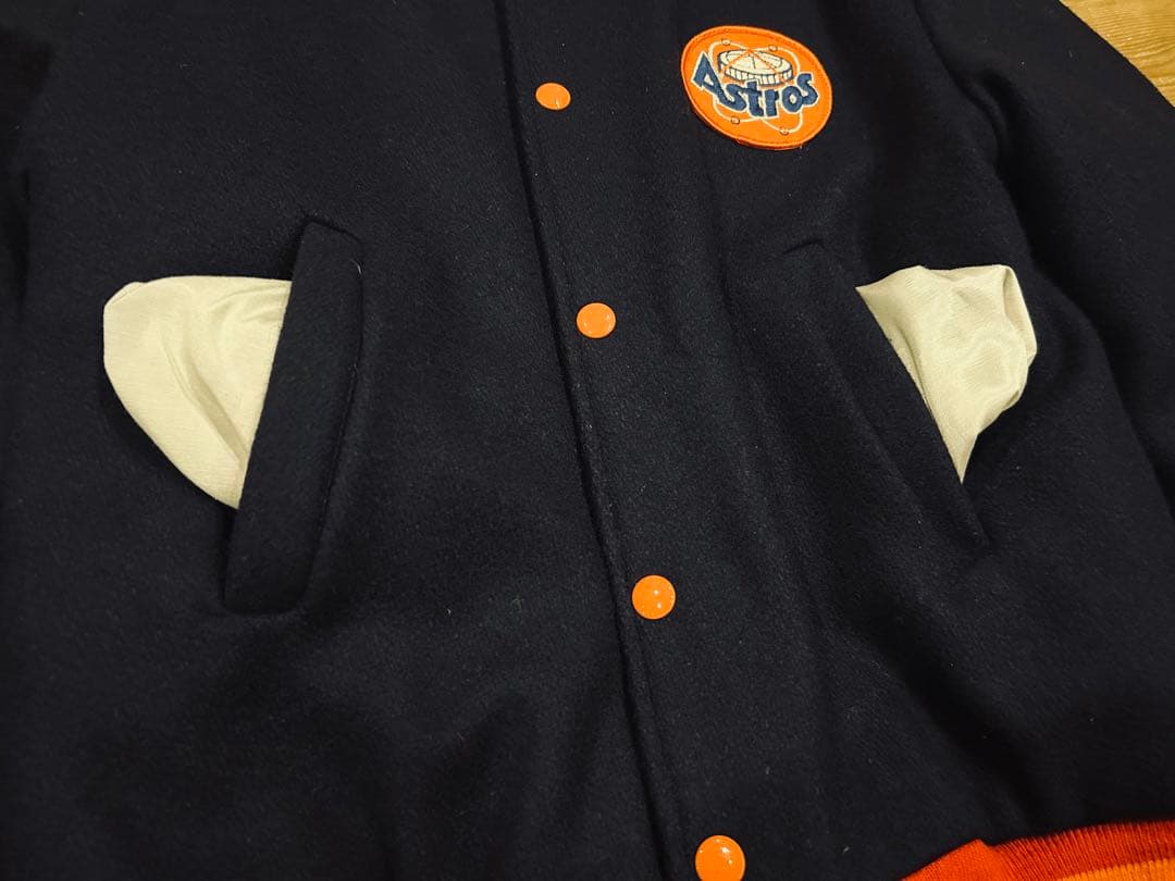 スタジャン 古着 80s Pyramid ピラミッド Astros アストロズ